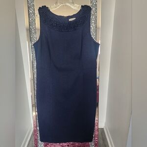 Charter Club Navy Sleeveless Midi Dress